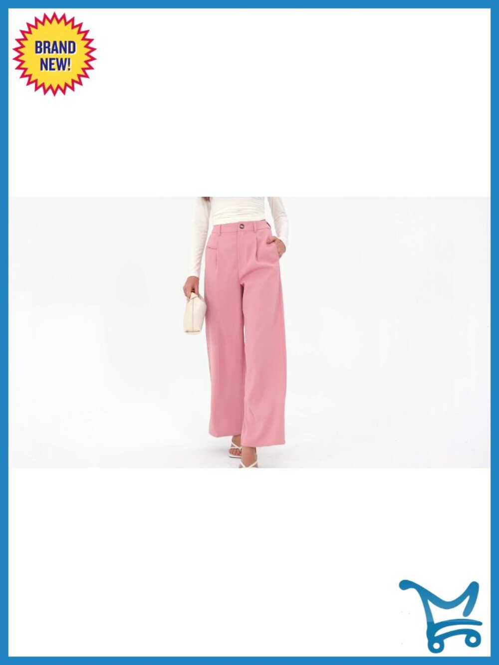 Wide Leg Dress Pants High Waisted Flowy Palazzo Trousers Business Casual Work - Picture 6 of 6